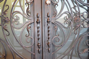 Wrought iron doors - forged handles