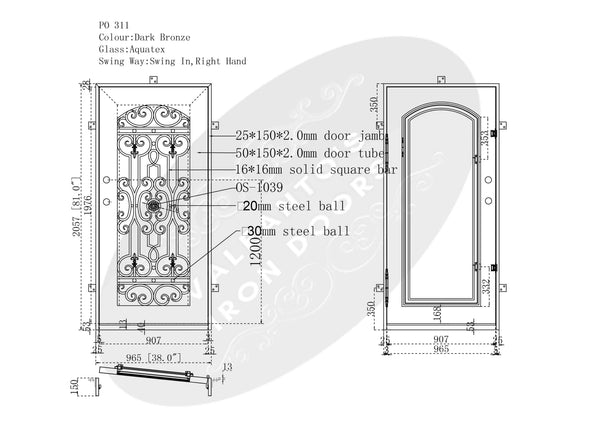Model 112 | Front Doors Price | Valeanto's Iron Door