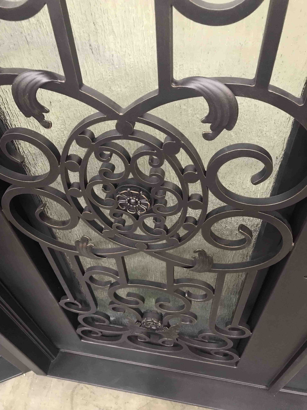 Wrought iron entry doors