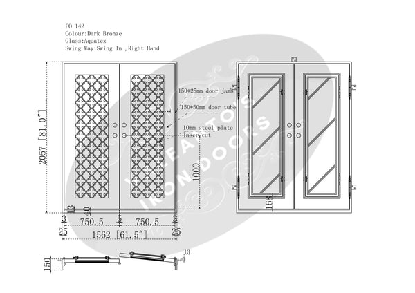 Model 206 | Iron Front Doors | Valeanto's Iron Door